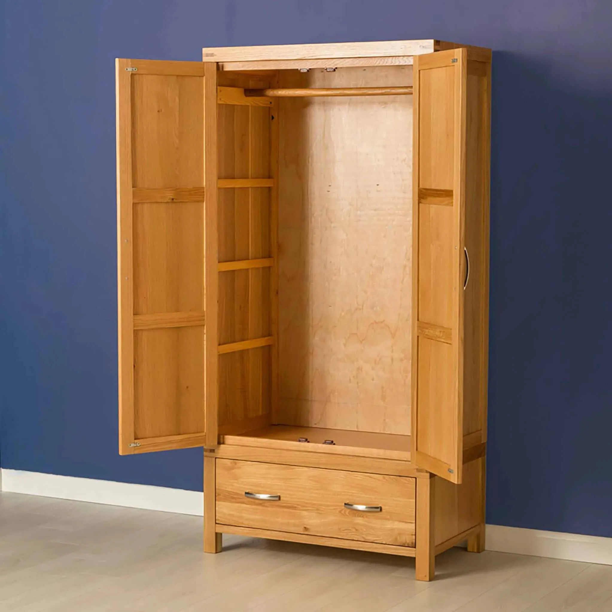Abbey Light Oak Double Wardrobe