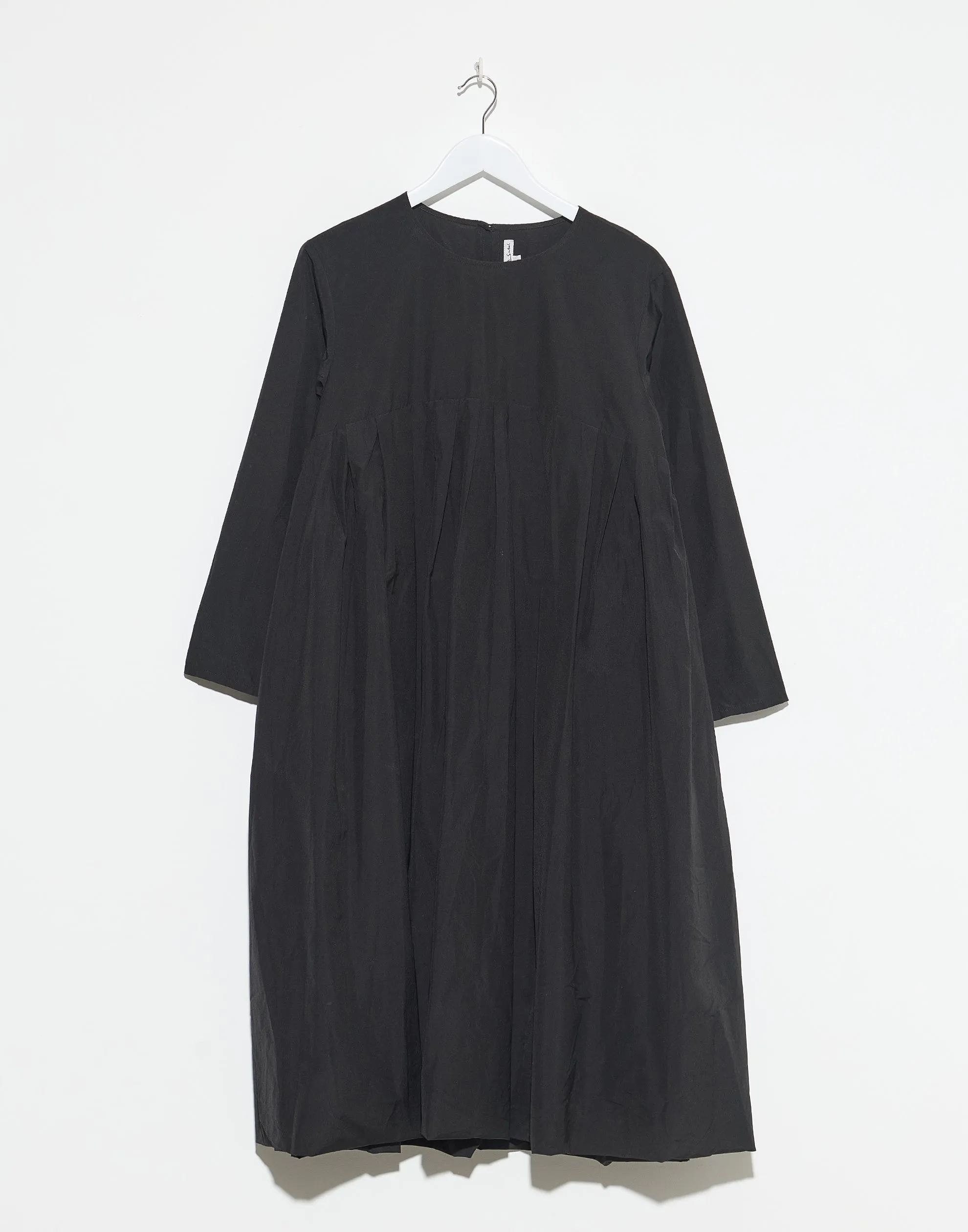 Black Cotton Blend Double Klic Dress