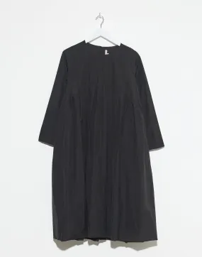 Black Cotton Blend Double Klic Dress