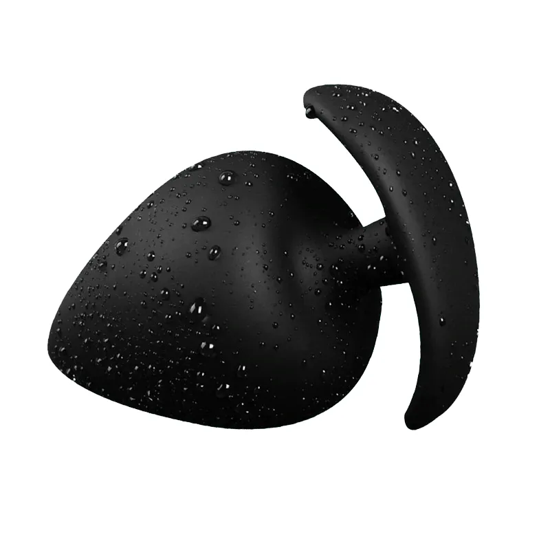Black Silicone Anal Plugs in Three Sizes / Adult Sex Toys for Women and Men