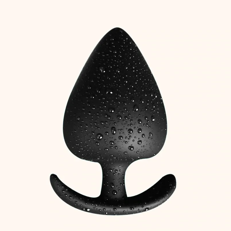 Black Silicone Anal Plugs in Three Sizes / Adult Sex Toys for Women and Men