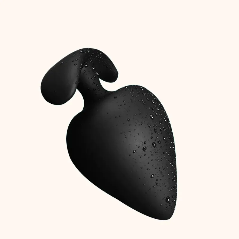 Black Silicone Anal Plugs in Three Sizes / Adult Sex Toys for Women and Men