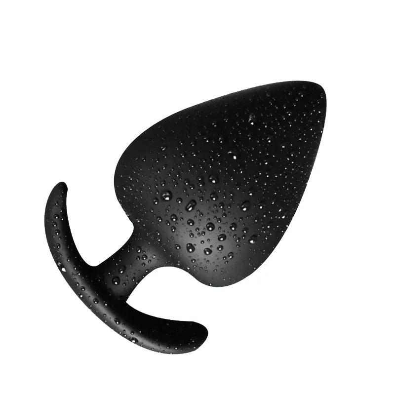 Black Silicone Anal Plugs in Three Sizes / Adult Sex Toys for Women and Men