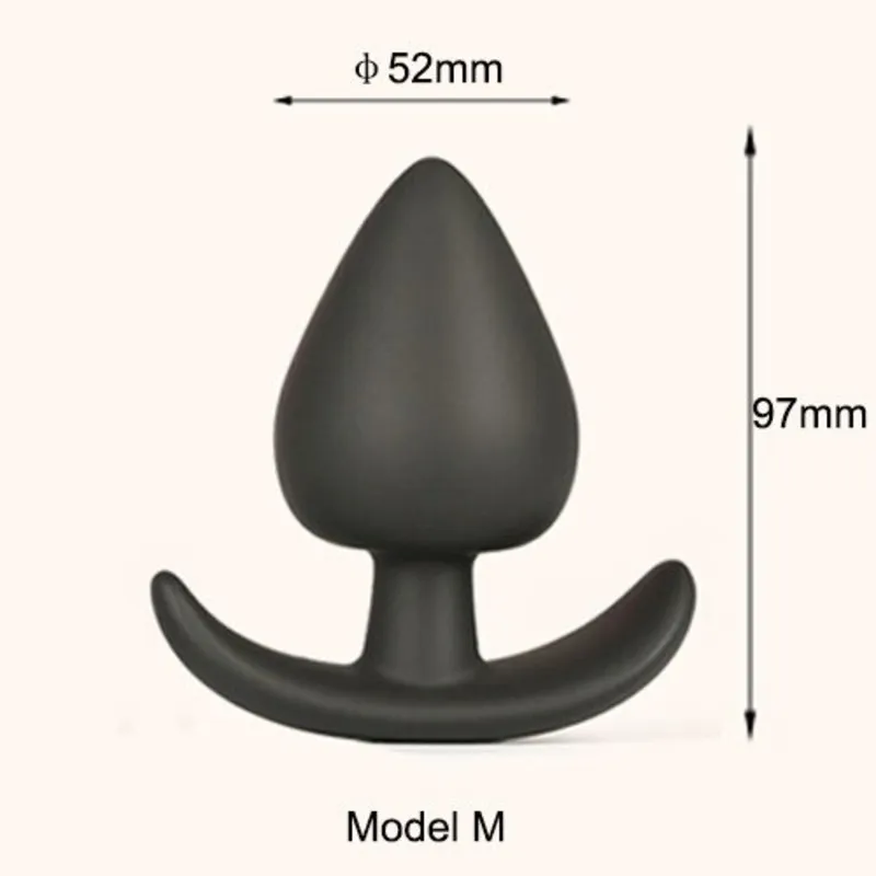 Black Silicone Anal Plugs in Three Sizes / Adult Sex Toys for Women and Men