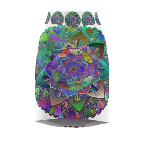 Boho Mandala Pencil Skirt - Light Purple