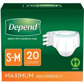 CA/60 - Depend Protection Brief with 4 Tabs Small/Medium 19" - 34"