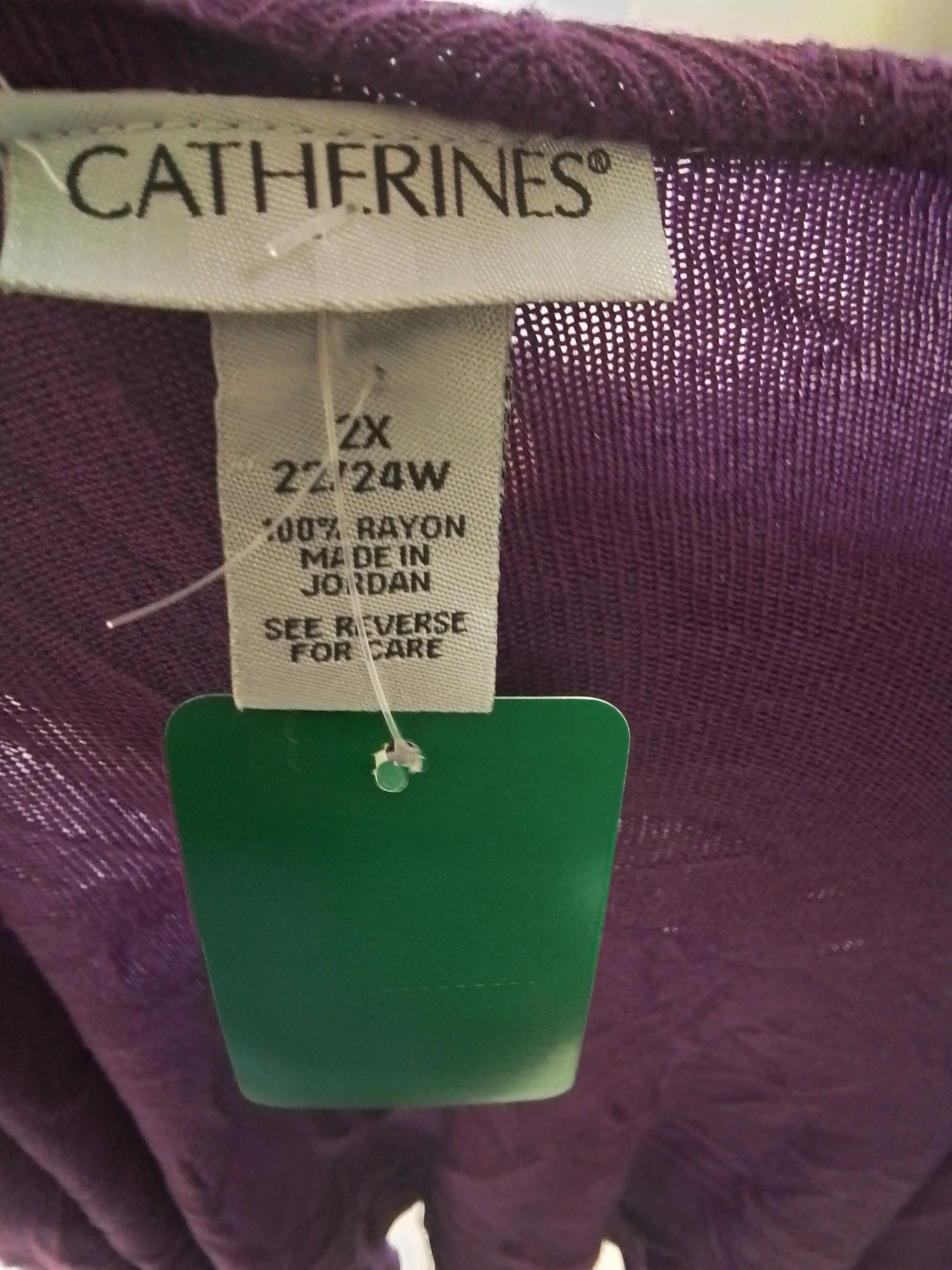 Catherines Women's Purple Cardigan