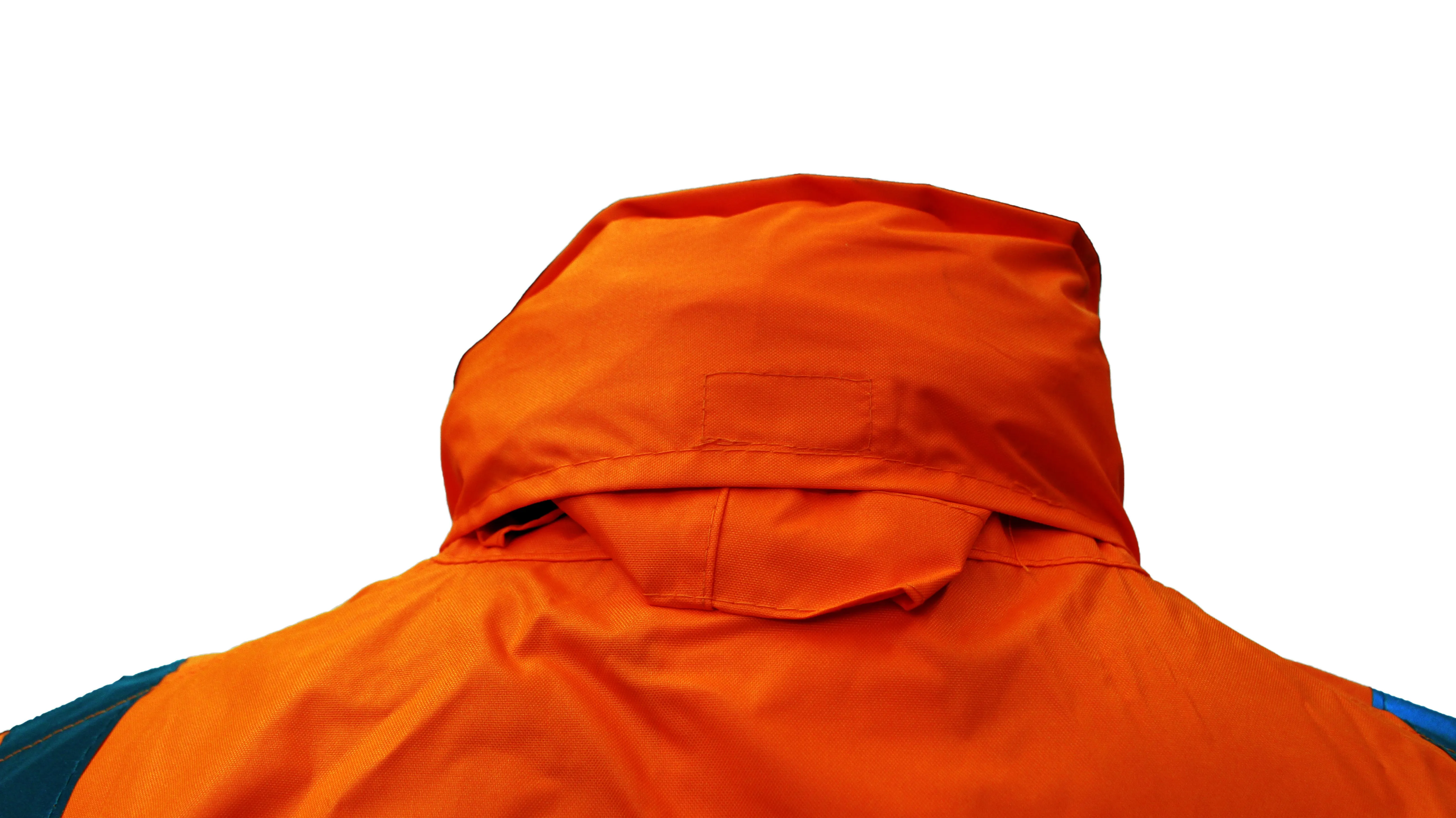 Class 3 Reflective Hi-Viz Black Bottom Long Rain Coat (Lime/Orange)