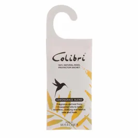 Colibri Natural Anti-Moth Hanging Wardrobe Sachet in Lemongrass