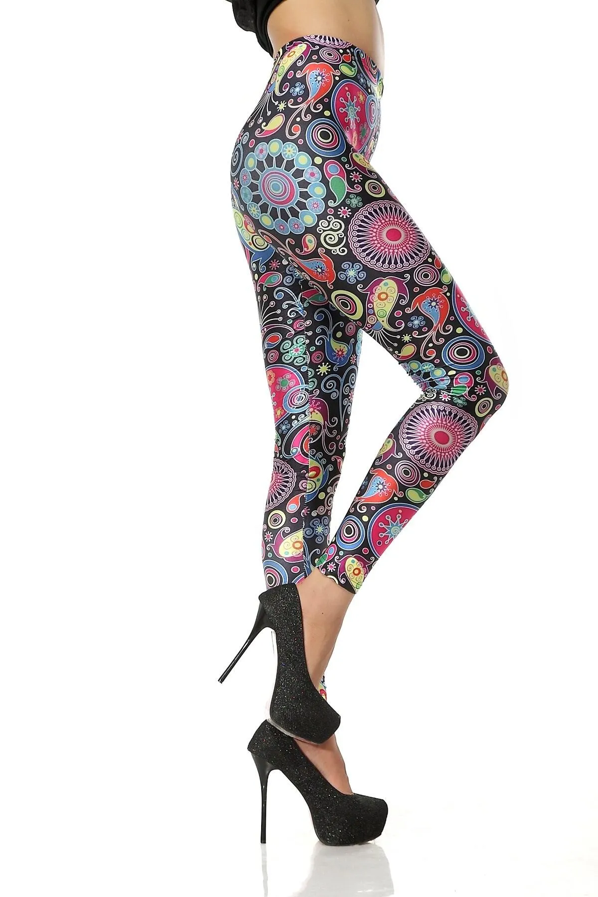 Colorful Printed Women's Leggings Fashion Sexy Tight Pants Cartoon