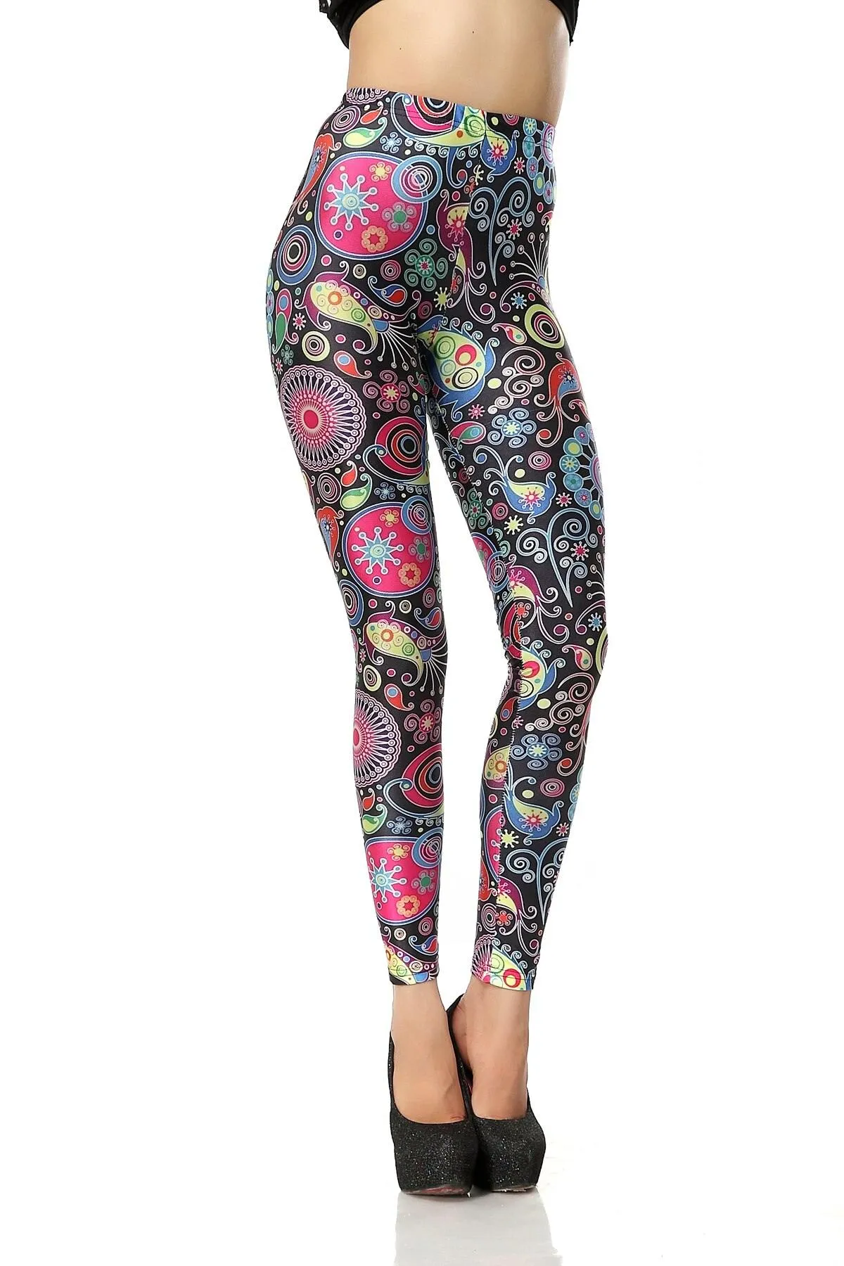 Colorful Printed Women's Leggings Fashion Sexy Tight Pants Cartoon
