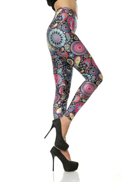 Colorful Printed Women's Leggings Fashion Sexy Tight Pants Cartoon
