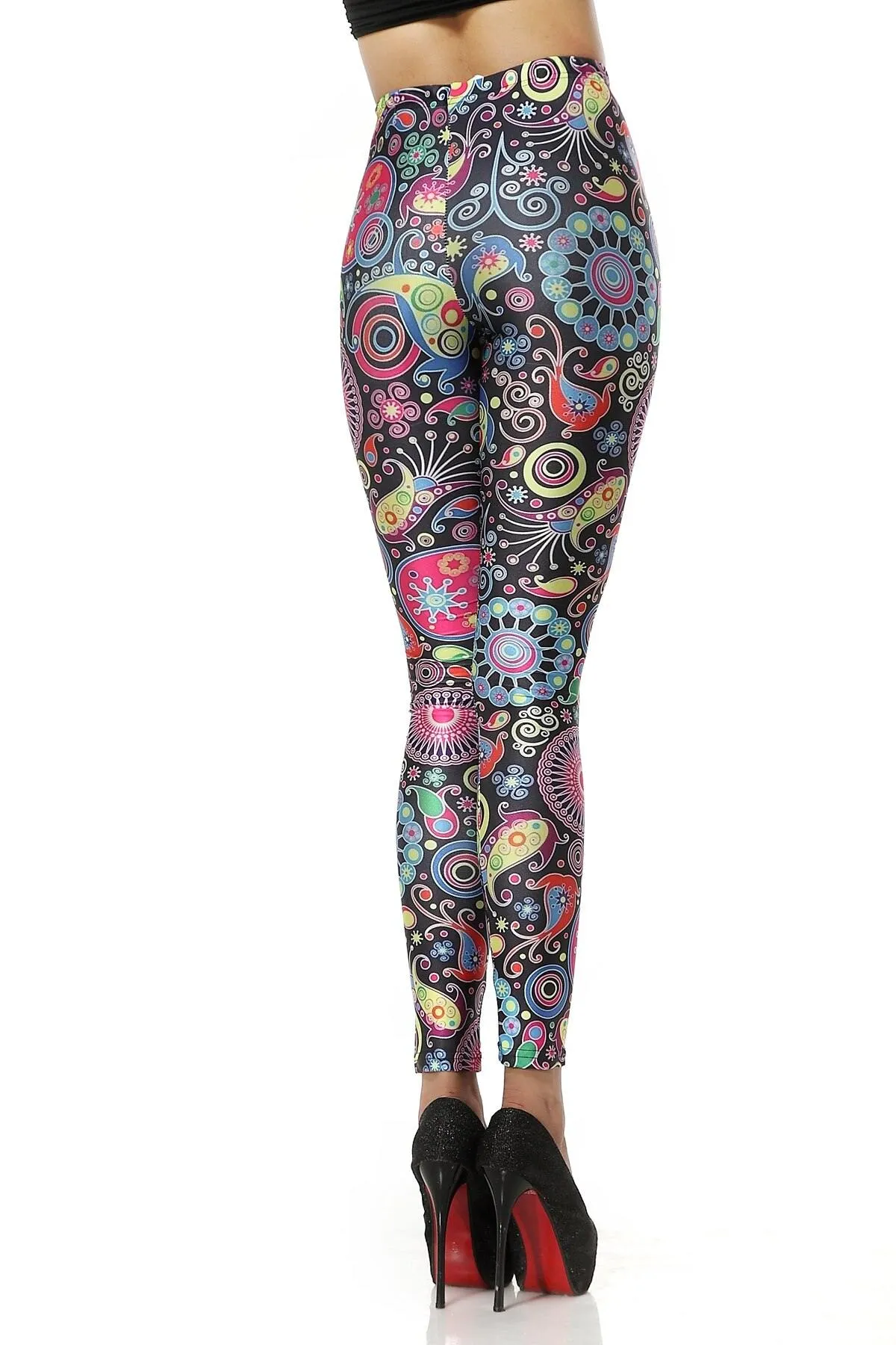 Colorful Printed Women's Leggings Fashion Sexy Tight Pants Cartoon