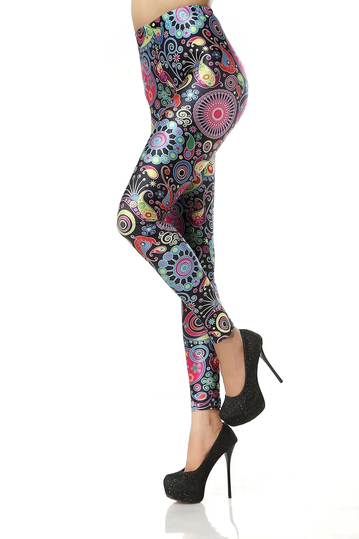 Colorful Printed Women's Leggings Fashion Sexy Tight Pants Cartoon