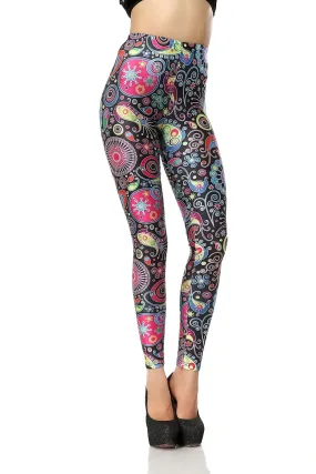 Colorful Printed Women's Leggings Fashion Sexy Tight Pants Cartoon
