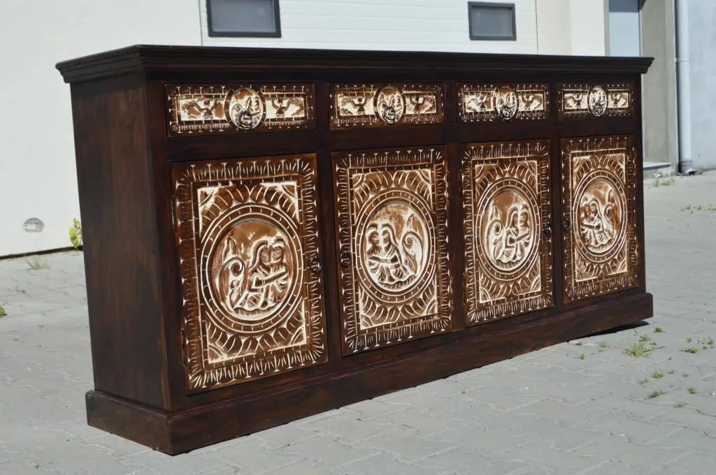 Copy of MADE TO ORDER Maharaja Wooden Wardrobe Cabinet 120x55x200 cm