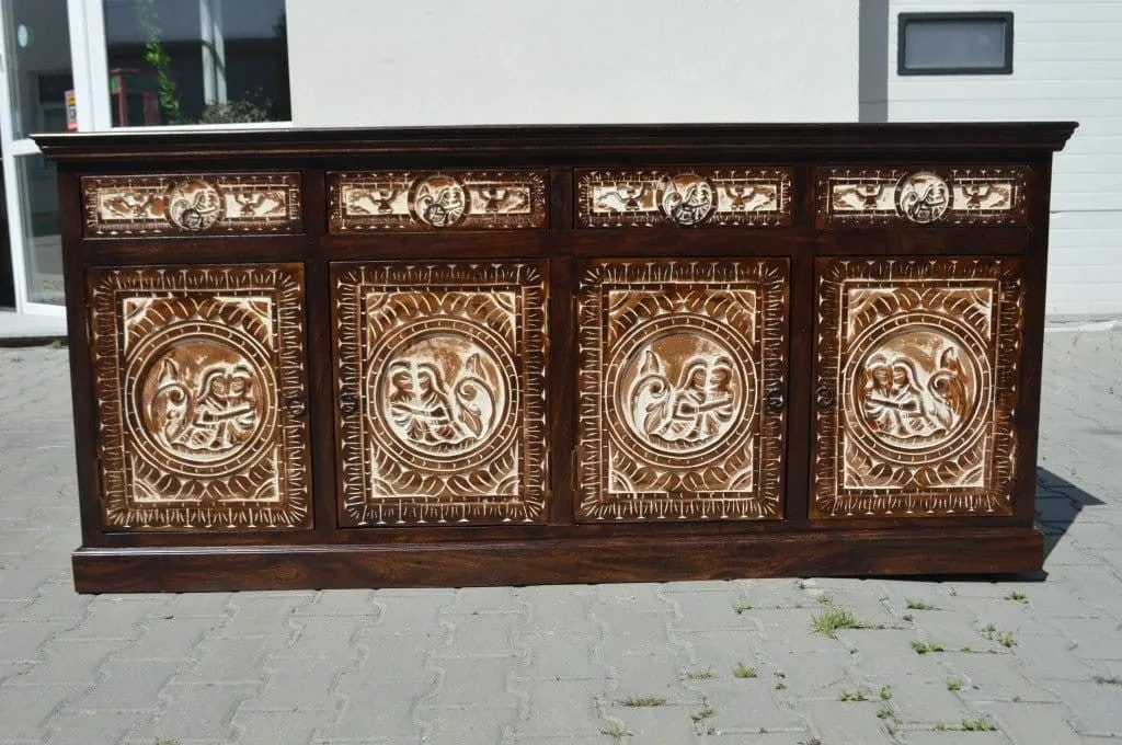 Copy of MADE TO ORDER Maharaja Wooden Wardrobe Cabinet 120x55x200 cm