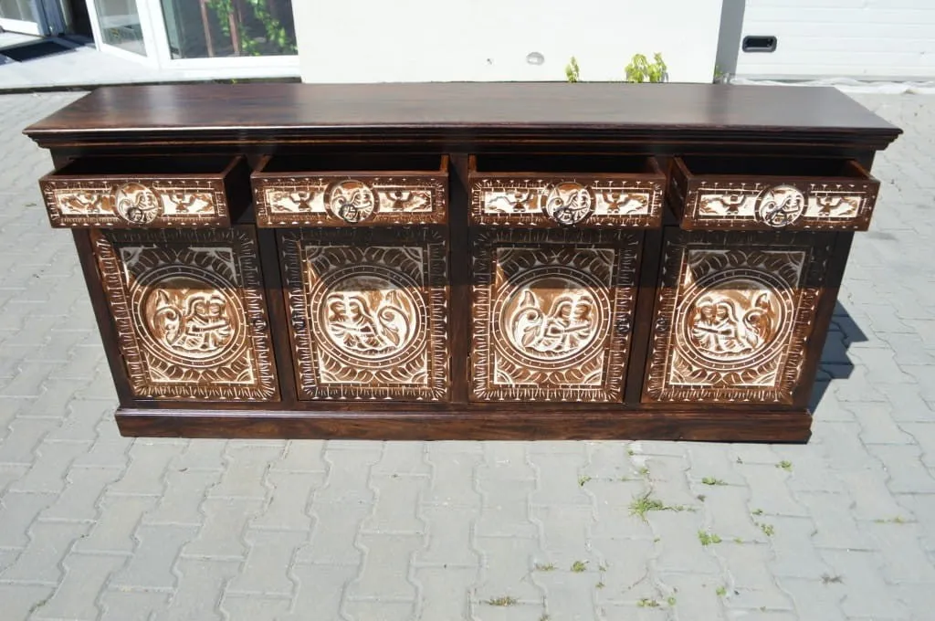 Copy of MADE TO ORDER Maharaja Wooden Wardrobe Cabinet 120x55x200 cm