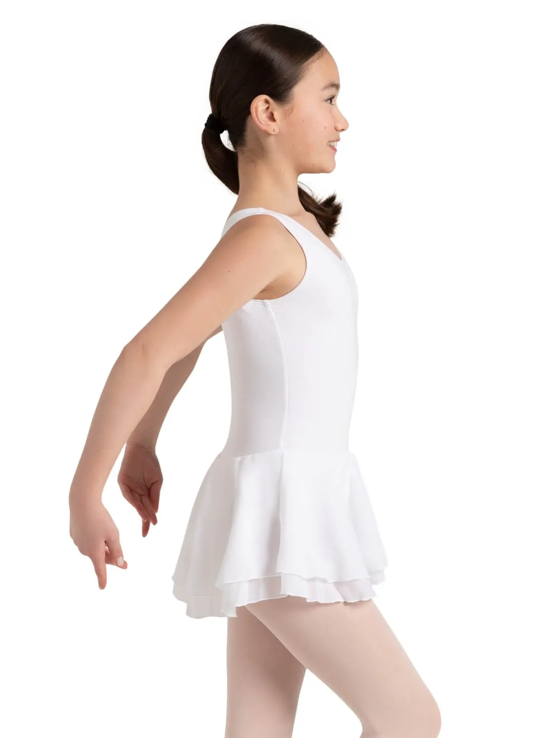 Double Layer Skirt Tank Dress - Girls
