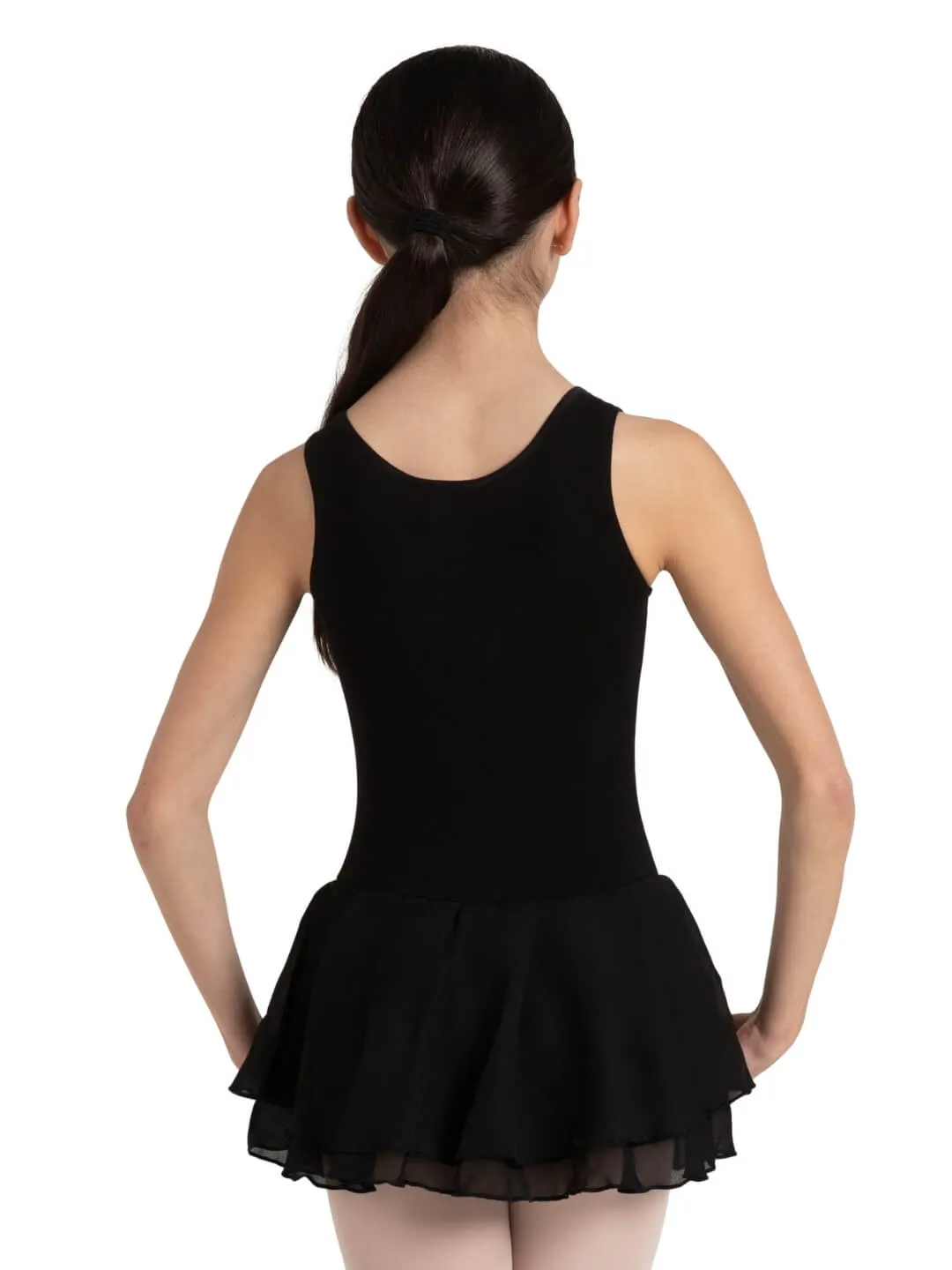 Double Layer Skirt Tank Dress - Girls