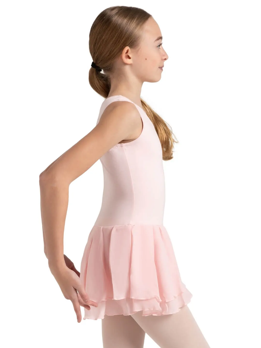 Double Layer Skirt Tank Dress - Girls