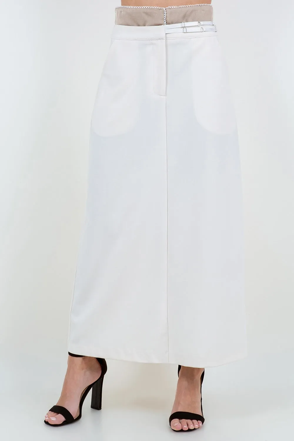 DOUBLE LAYERED MAXI SKIRT