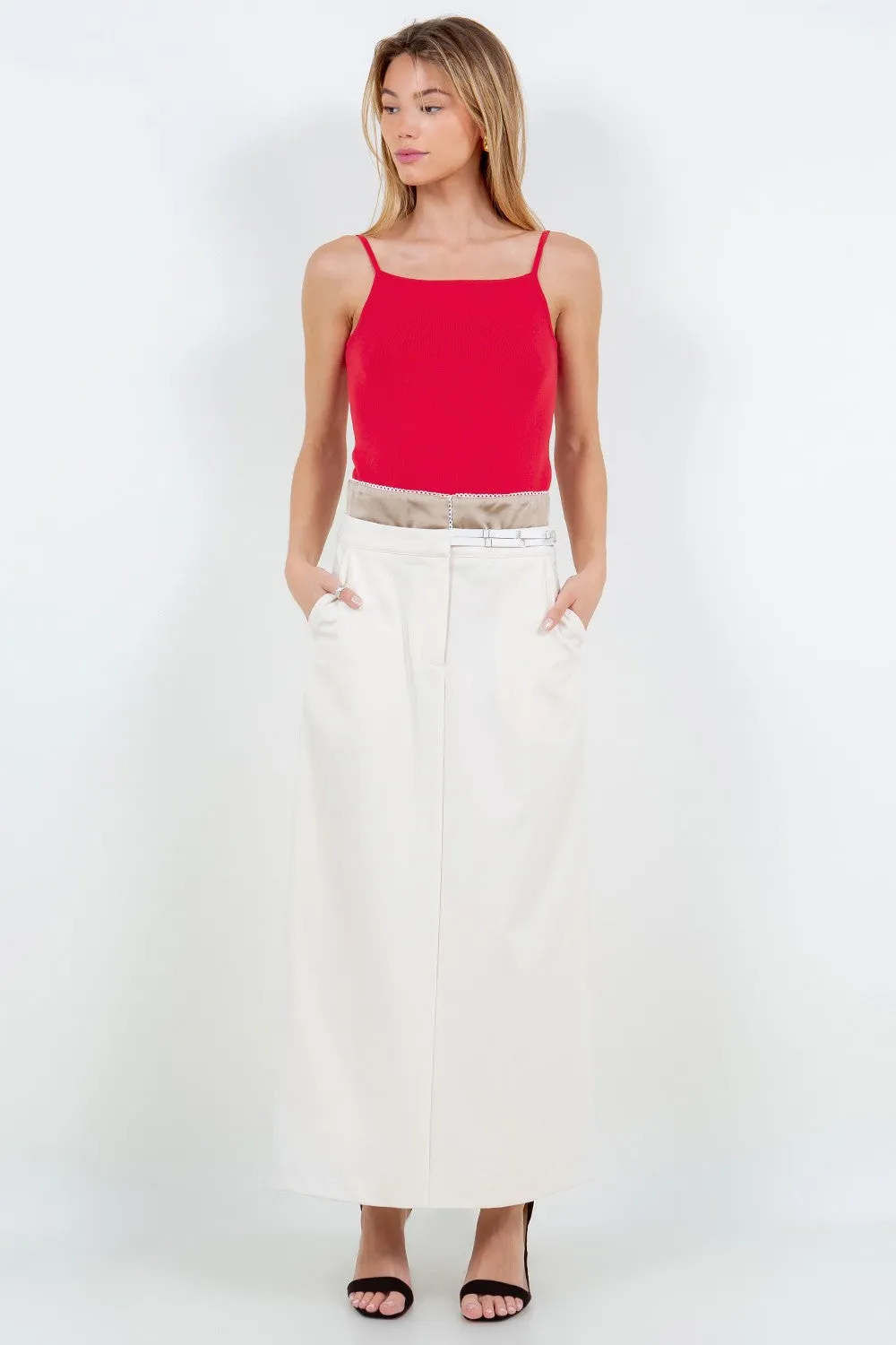 DOUBLE LAYERED MAXI SKIRT