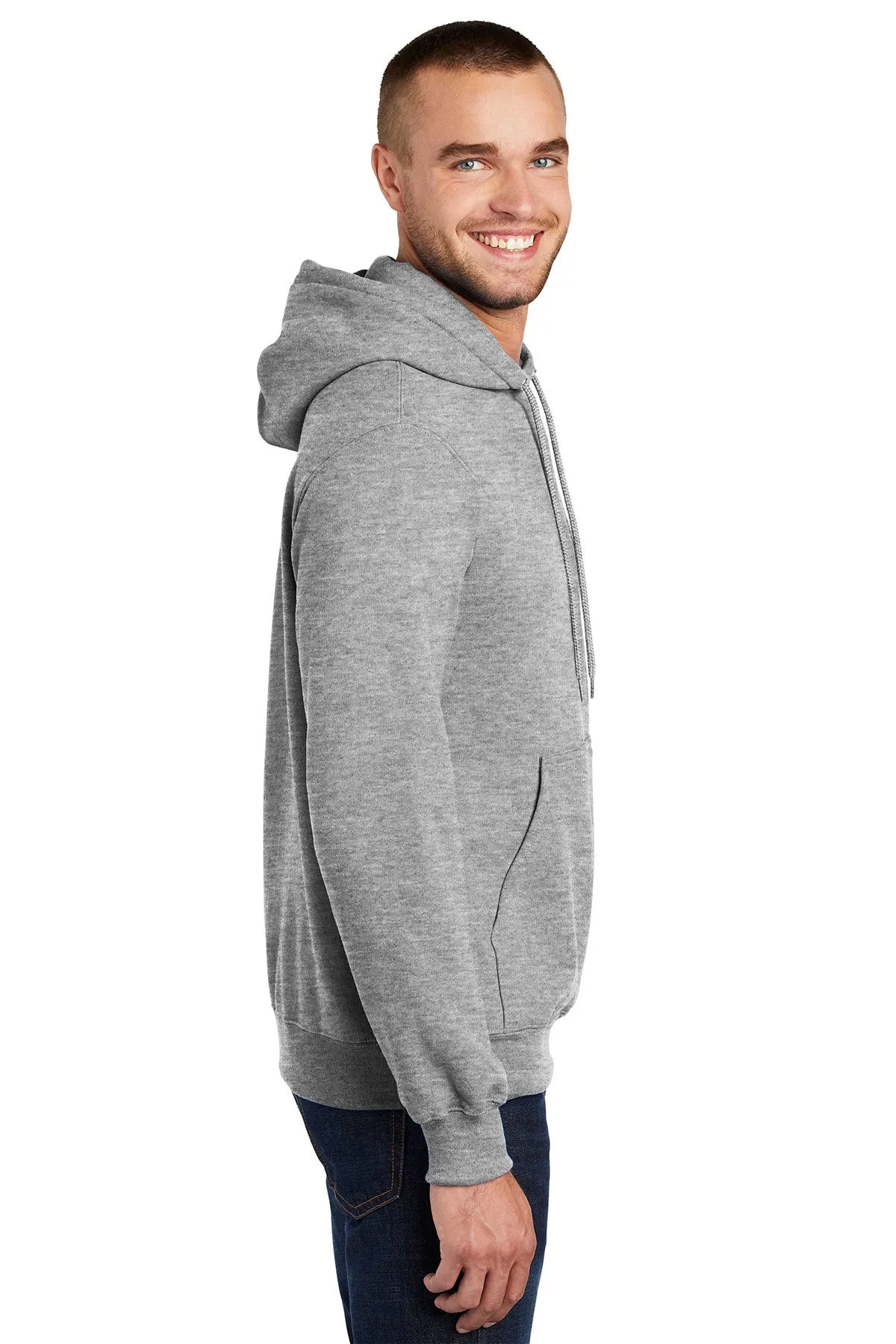 Essential Fleece Pullover Hooded Sweatshirt / Athletic Heather / Cape Henry Strength & Conditioning