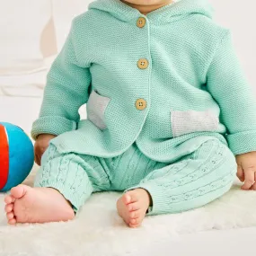 Fine Cable Knit Legging Mint