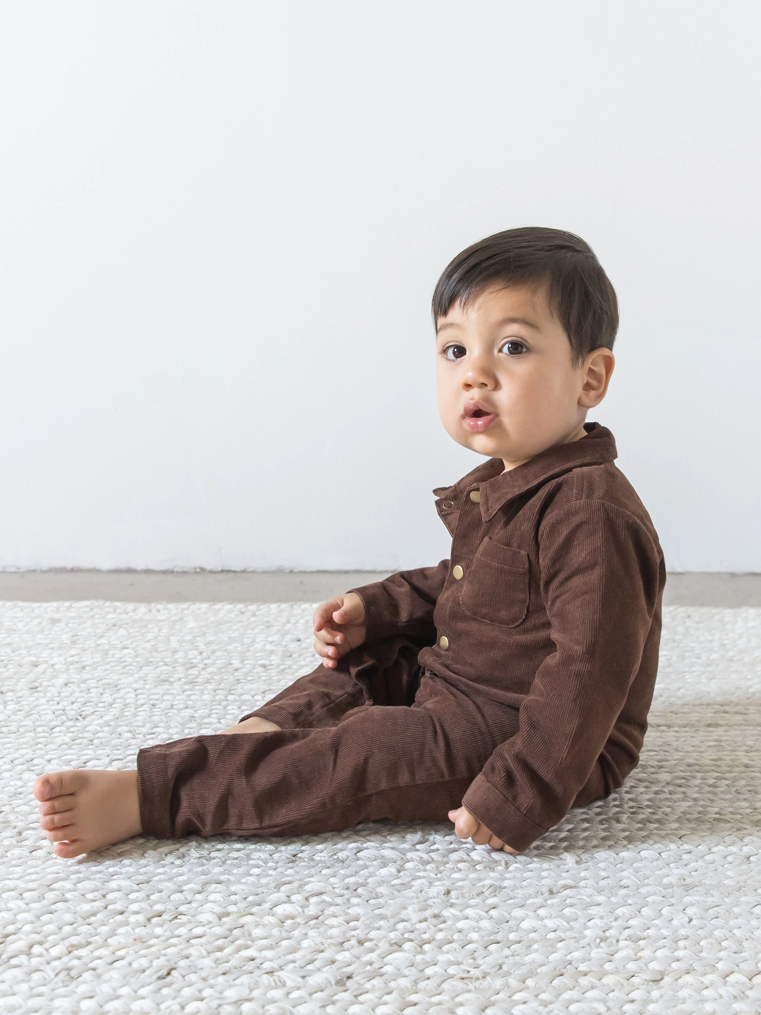 Flynn Corduroy Collared Romper