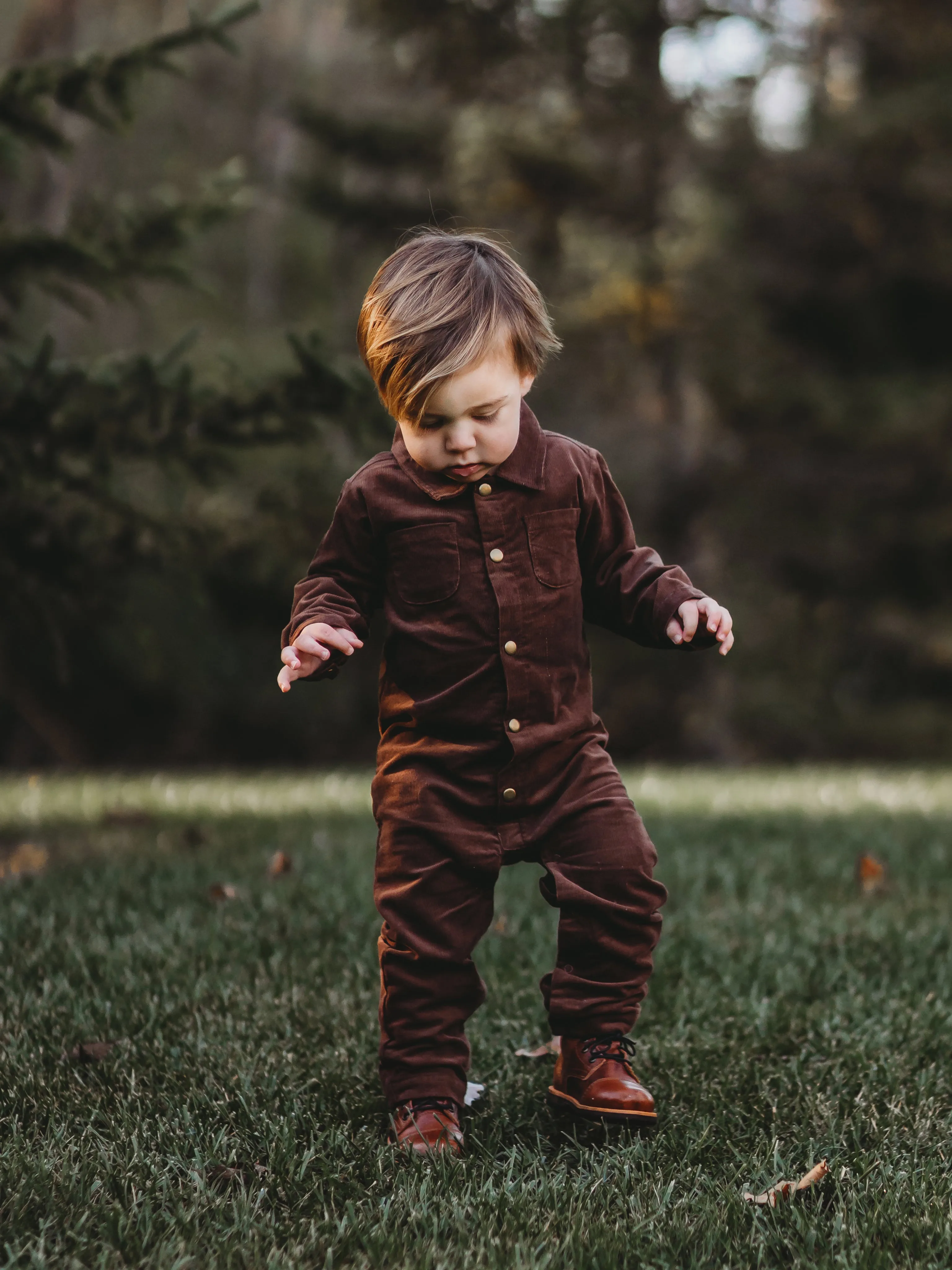 Flynn Corduroy Collared Romper
