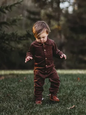 Flynn Corduroy Collared Romper