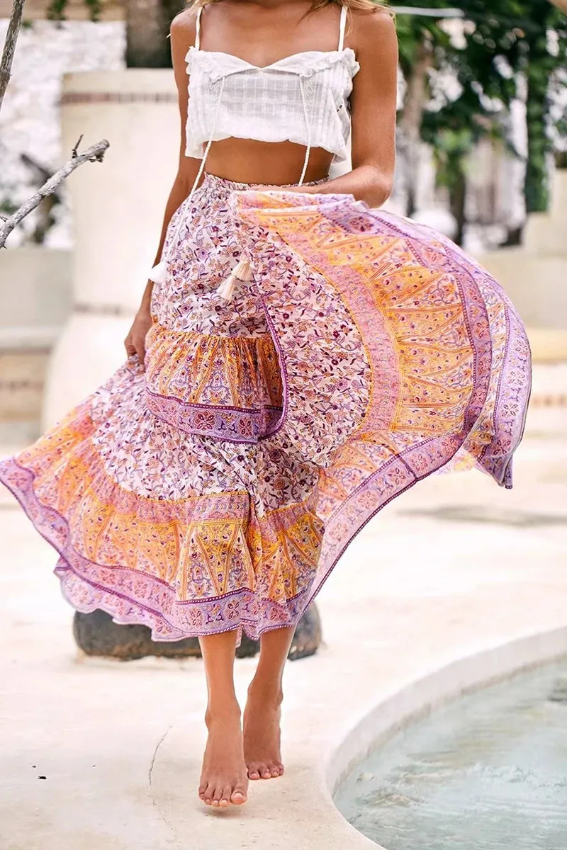 Follow Your Bliss Bohemian Maxi Skirt