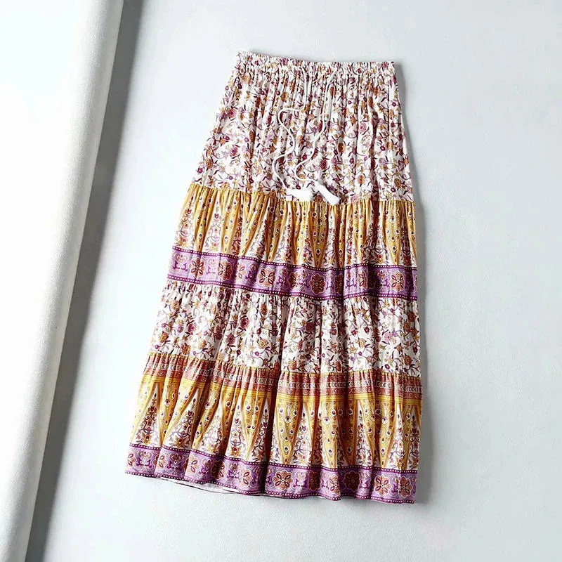 Follow Your Bliss Bohemian Maxi Skirt