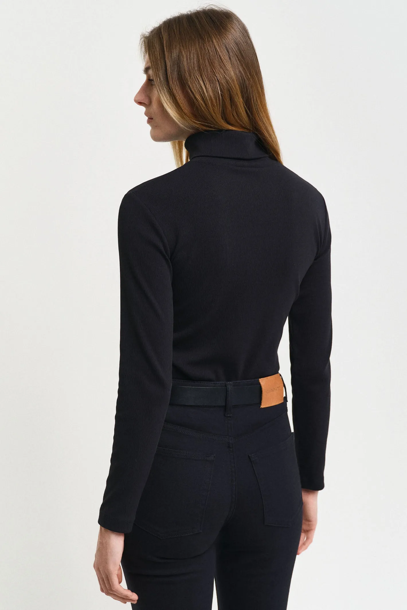 Gant Top Ribbed Turtleneck Slim Fit Black 4200764