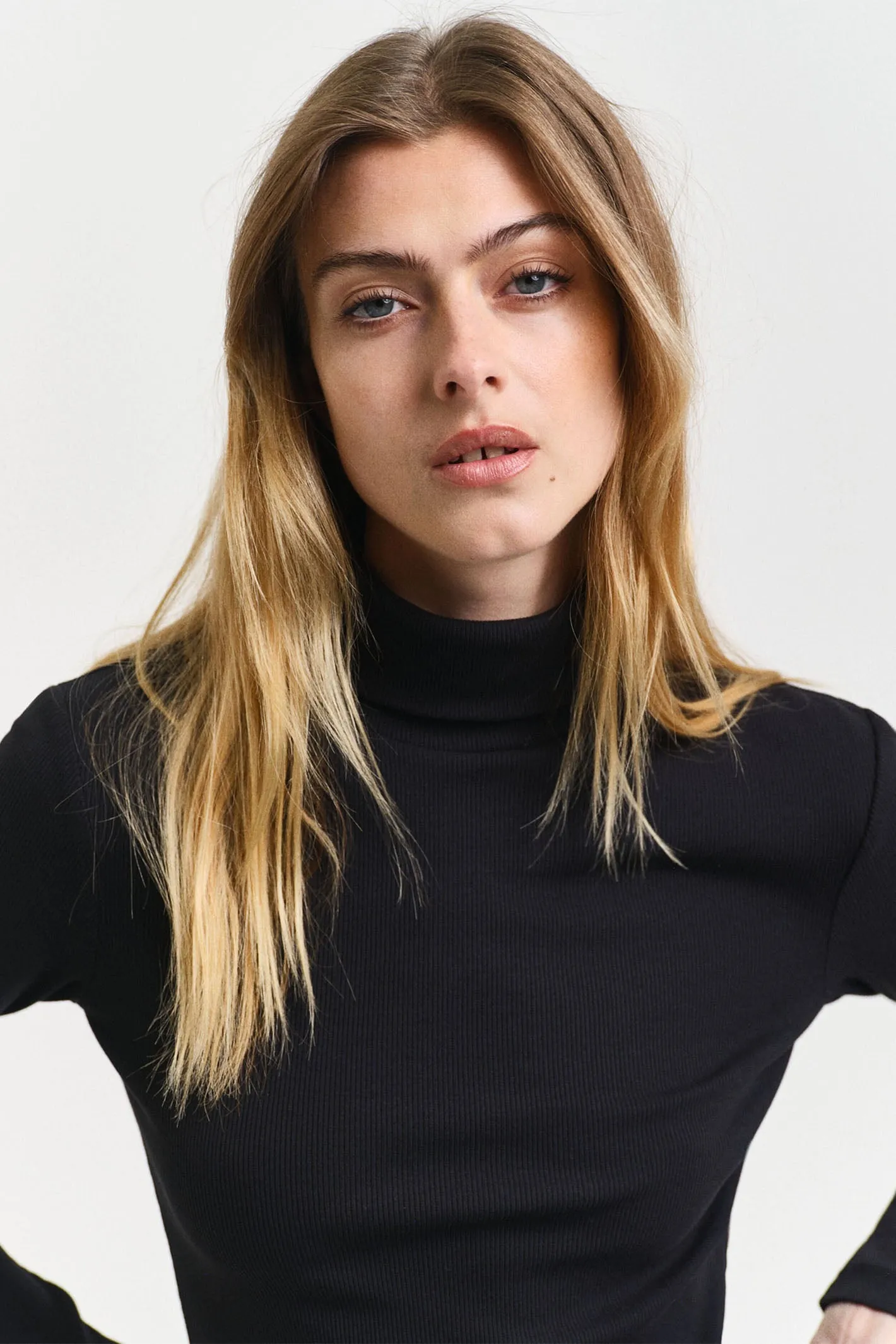 Gant Top Ribbed Turtleneck Slim Fit Black 4200764