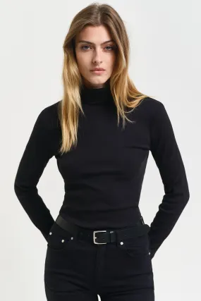 Gant Top Ribbed Turtleneck Slim Fit Black 4200764