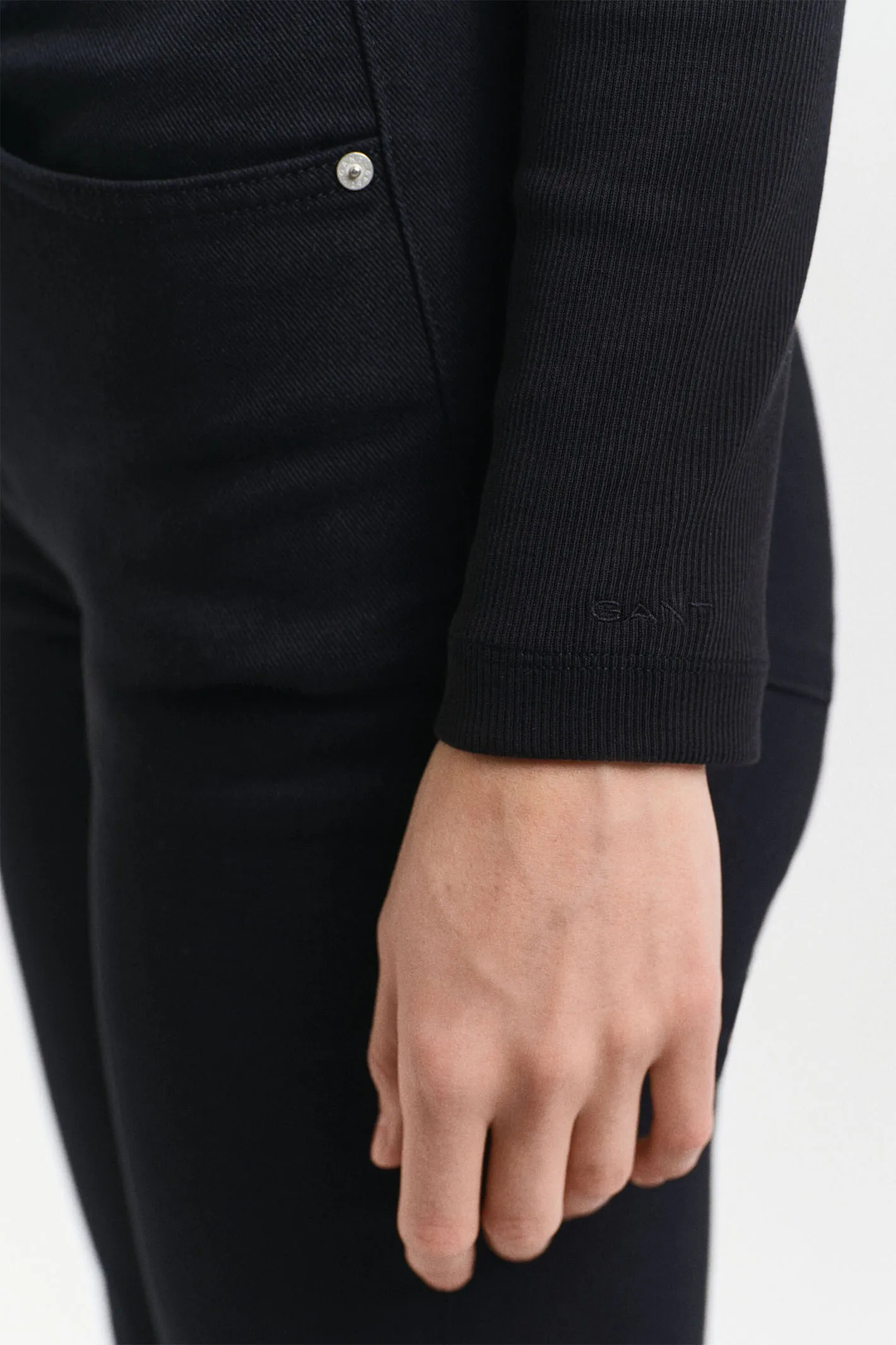 Gant Top Ribbed Turtleneck Slim Fit Black 4200764