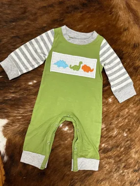 Green Dino Romper