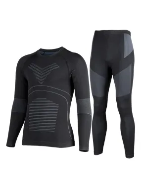 Gsou Snow Men's Gray Underwear Ski Equipment Quick-Drying Wicking Function Underwear Set