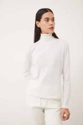 Half Turtleneck Long Sleeve Sweater Cream
