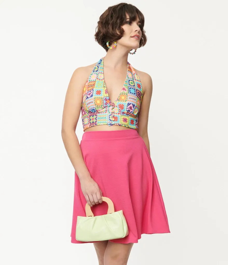 Hot Pink Sweet Talk Flare Skirt