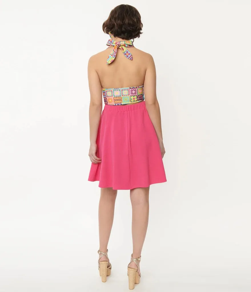 Hot Pink Sweet Talk Flare Skirt