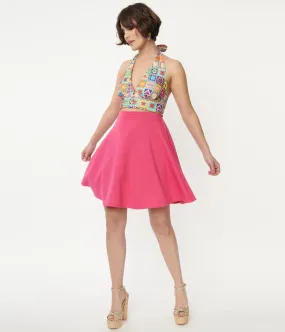 Hot Pink Sweet Talk Flare Skirt