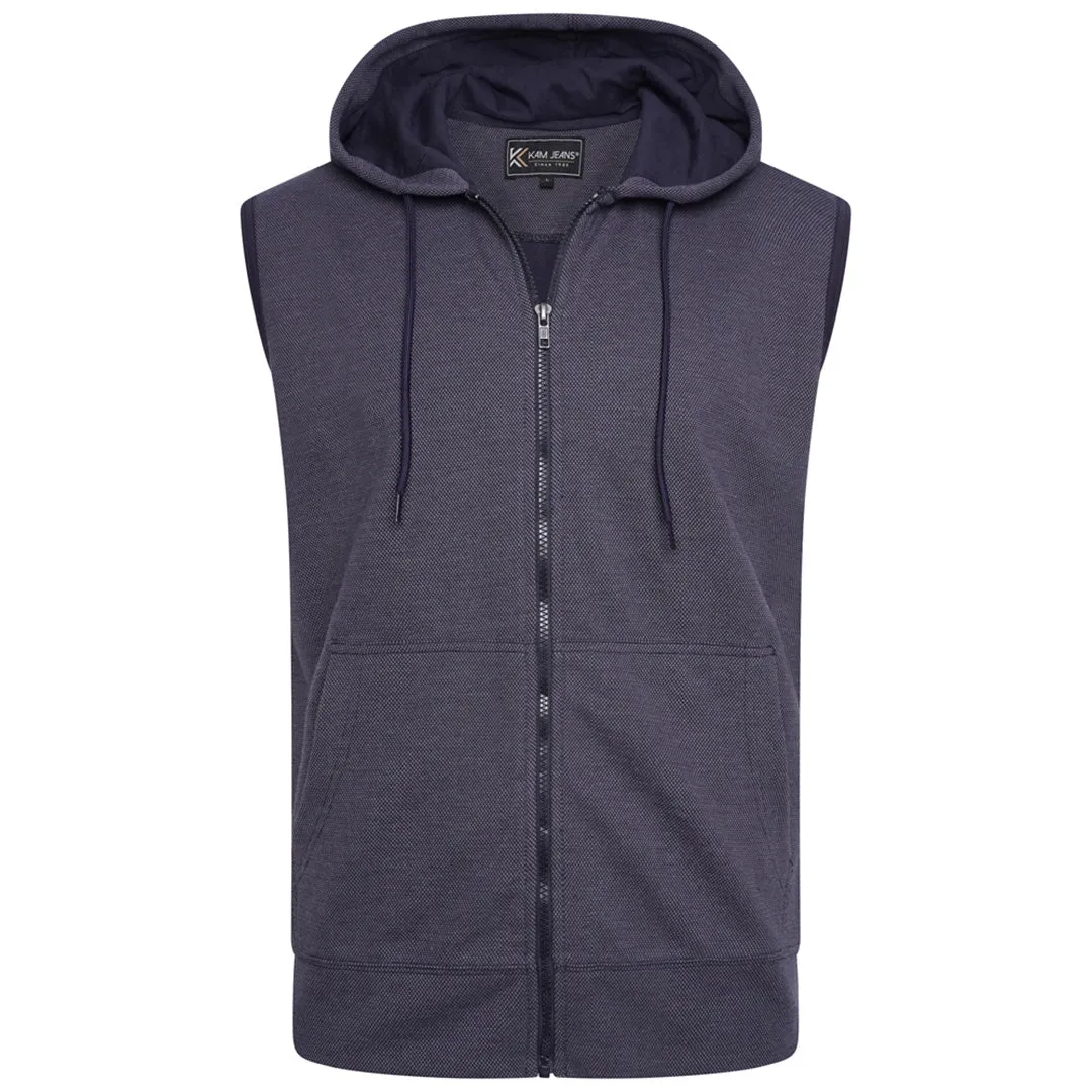 KAM Textured Interlock Zip Thru Gilet