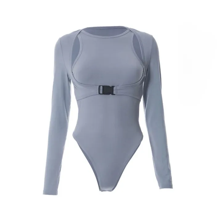 Katarina Buckled Layered Sporty Bodysuit