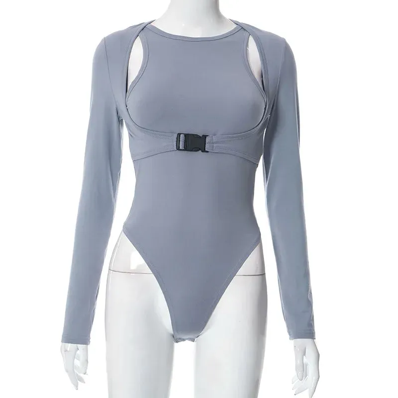 Katarina Buckled Layered Sporty Bodysuit