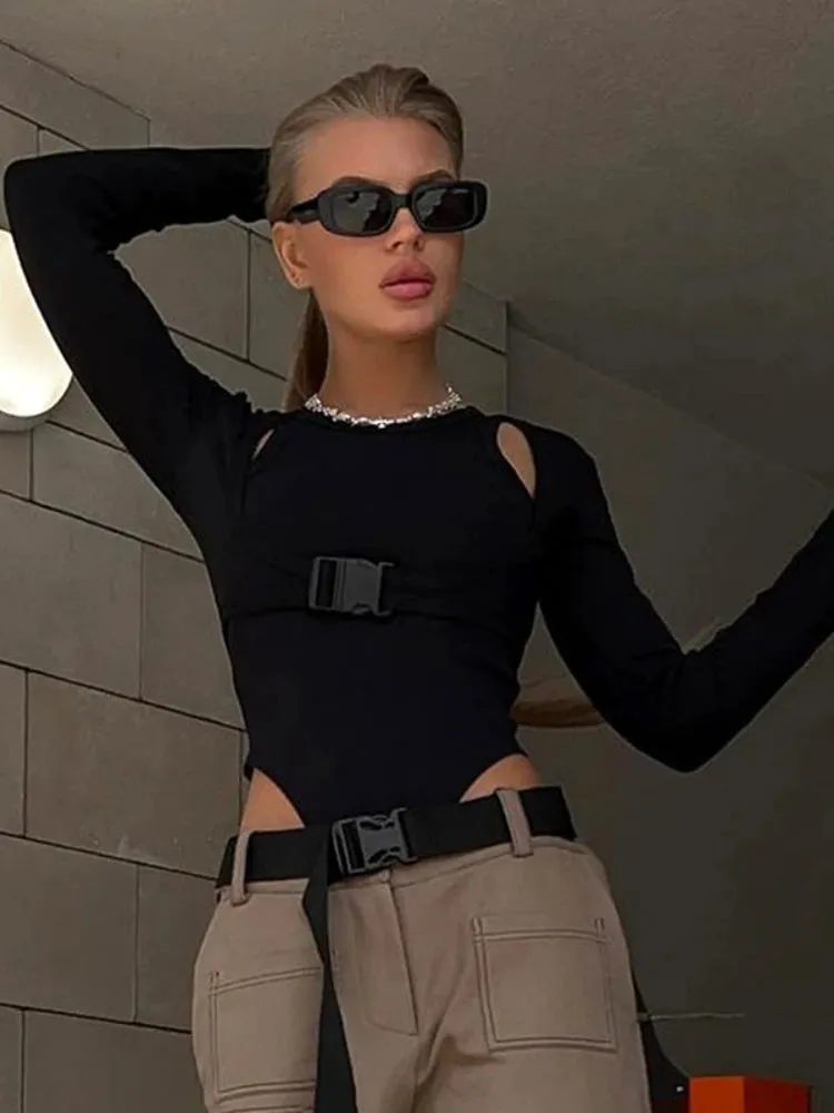 Katarina Buckled Layered Sporty Bodysuit