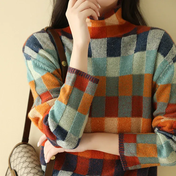 KATY | PATCHWORK TURTLENECK
