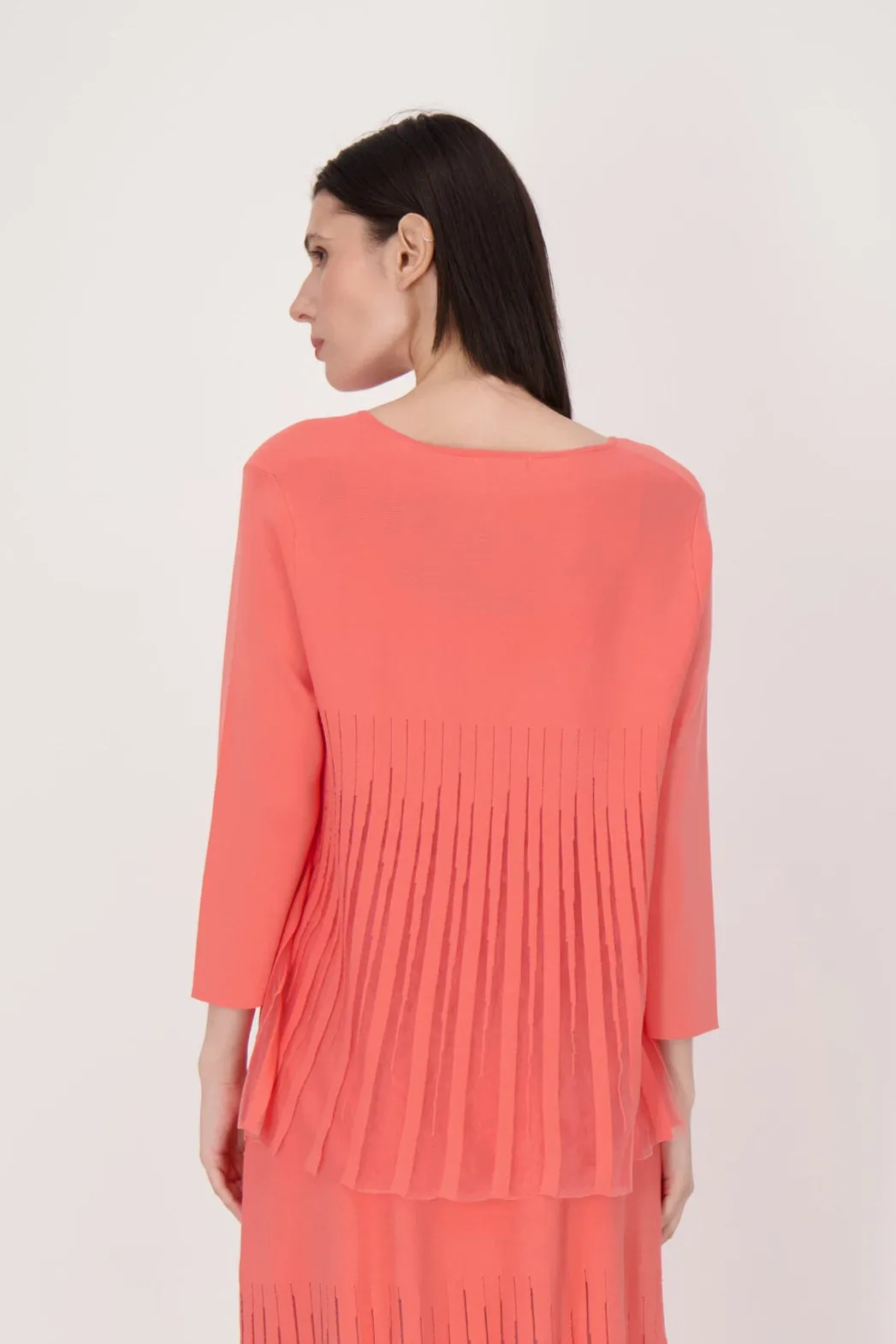 Lattice Stitched Hem Cardigan With Tank